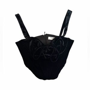 House of CB Black Velvet Tank Top